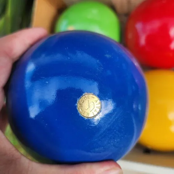 Bocce Ball Set Sportcraft 80s Made In Italy W/ Original Box Vintage Complete Set - Picture 6 of 12